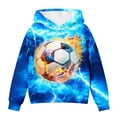 thumbnail image 1 of Oiyii Little Boy's Soccer All Over Print Hoodie Sweatshirt Long Sleeve Casual Hooded Sweatshirt Outdoor Pullover Top,Multicolour, 1 of 5