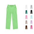 thumbnail image 1 of Oiyii Little Girl's Side Pocket Sweatpants Solid Straight Leg Casual Trousers Everyday Wear Bottoms,Light Green, 1 of 6