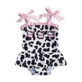 thumbnail image 1 of Oiyii Newborn Girls Summer One-Piece Swimsuit Cute Ruffle Tie-Shoulder Dress Bathing Suit, 1 of 6