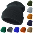 thumbnail image 1 of Oiyii Solid Color Beanies for Toddler Boy Cozy Knit Bucket Hats Warm Fall Winter Cap, Black, 1 of 3