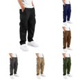 thumbnail image 1 of Oiyii Boy's Multi Pocket Cargo Pants Solid Straight Leg Casual Trousers Everyday Wear Bottoms,Black, 1 of 5