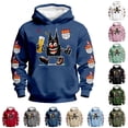thumbnail image 1 of Oiyii Boy's Unique Cartoon 3D Print Hooded Sweatshirt Long Sleeve Graphic Pullover Daily Hoodie,Blue, 1 of 4