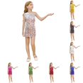 thumbnail image 1 of Oiyii Girls Fashion Metallic Leopard Print Sequin Dress Sleeveless Spaghetti Strap Mini Party Gown,White, 1 of 3