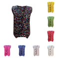 thumbnail image 1 of Oiyii Girls' Leopard Print Vest Sleeveless V Neck Jacket Colorful Animal Pattern Children Waistcoat,Black, 1 of 5