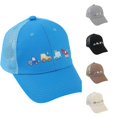 thumbnail image 1 of Oiyii Toddler Boy's Breathable Trucker Hats Embroidered Vehicle Print Outdoor Baseball Caps, Blue, 1 of 4