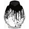 thumbnail image 1 of Oiyii Toddler Boy's Ink Splash Hoodie Sweatshirt Long Sleeve Casual Hooded Sweatshirt Daily Pullover Top,Black, 1 of 3
