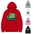 thumbnail image 1 of Oiyii Toddler Boy's Recycling Garbage Truck Graphic Hoodie Long Sleeve Printed Casual Hooded Sweatshirt Soft Pullover Top,Red, 1 of 4