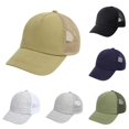 thumbnail image 1 of Oiyii Toddler Boys Mesh‑Back Trucker Cap Solid Outdoor Baseball Hat Sun‑Protection Headwear, Khaki, 1 of 6