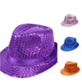 thumbnail image 1 of Oiyii Toddler Boys Sequin Fedoras Sparkle Stage Per formance Party Fedora Hats, Dark Purple, 1 of 4