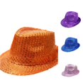 thumbnail image 1 of Oiyii Toddler Boys Sequin Fedoras Sparkle Stage Per formance Party Fedora Hats, Orange, 1 of 4