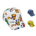 thumbnail image 1 of Oiyii Toddler Boys Snap‑Fit Baseball Hats Vehicle Printed Sport Back‑To‑School Baseball Caps, White, 1 of 3