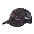 thumbnail image 1 of Oiyii Toddler Boys Snap‑Fit Trucker Caps Camo Printed Hiking Sports Baseball Caps, Army Green, 1 of 5