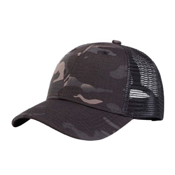 Oiyii Toddler Boys Snap‑Fit Trucker Caps Camo Printed Hiking Sports Baseball Caps, Army Green