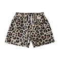 thumbnail image 1 of Oiyii Toddler Boys Swimming Trunks Leopard Elastic Waist Drawstring Sumemr Beach Shorts, 1 of 6