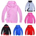 thumbnail image 1 of Oiyii Toddler Boys' Zip Up Hoodie Solid Contrast Lining Long Sleeve Casual Hooded Sweatshirt Daily Hoodies,Pink, 1 of 4