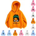 thumbnail image 1 of Oiyii Toddler Girl's Leopard Graphic Hoodie For Toddler Girls Long Sleeve Messy Bun Bandana Print School Casual Hooded Sweatshirt,WH4, 1 of 4
