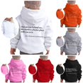 thumbnail image 1 of Oiyii Toddler Girl's Minimal Graphic Hoodie Long Sleeve Back Script Text Print Outdoor Casual Hooded Sweatshirt,White, 1 of 5