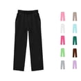 thumbnail image 1 of Oiyii Toddler Girl's Side Pocket Sweatpants Solid Straight Leg Casual Trousers Everyday Wear Bottoms,Black, 1 of 6