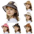 thumbnail image 1 of Oiyii Toddler Girls Breathable Bucket Hats Bear Embroidered Mesh Panel Camping Sun Hats, Grey, 1 of 4
