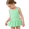 thumbnail image 1 of Oiyii Toddler Girls One-Piece Swimsuit Bow Striped Sleeveless Summer Beach Bathing Suit, 1 of 7