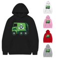 thumbnail image 1 of Oiyii Tween Boy's Recycling Garbage Truck Graphic Hoodie Long Sleeve Printed Casual Hooded Sweatshirt Soft Pullover Top,Black, 1 of 4