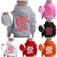 thumbnail image 1 of Oiyii Tween Girls' Heart Floral Pullover Hoodie Back Letter Print Long Sleeve Casual Hooded Sweatshirt Soft Pullover Top,Grey, 1 of 5