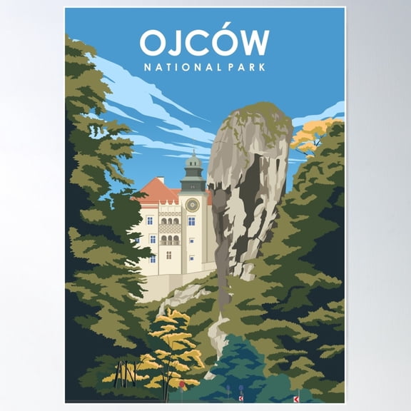 Ojcow National Park Poland Travel Nature Art Poster Wall Art, Modern Wall Decor For Living Room Bedroom, 24x36 UNFRAMED