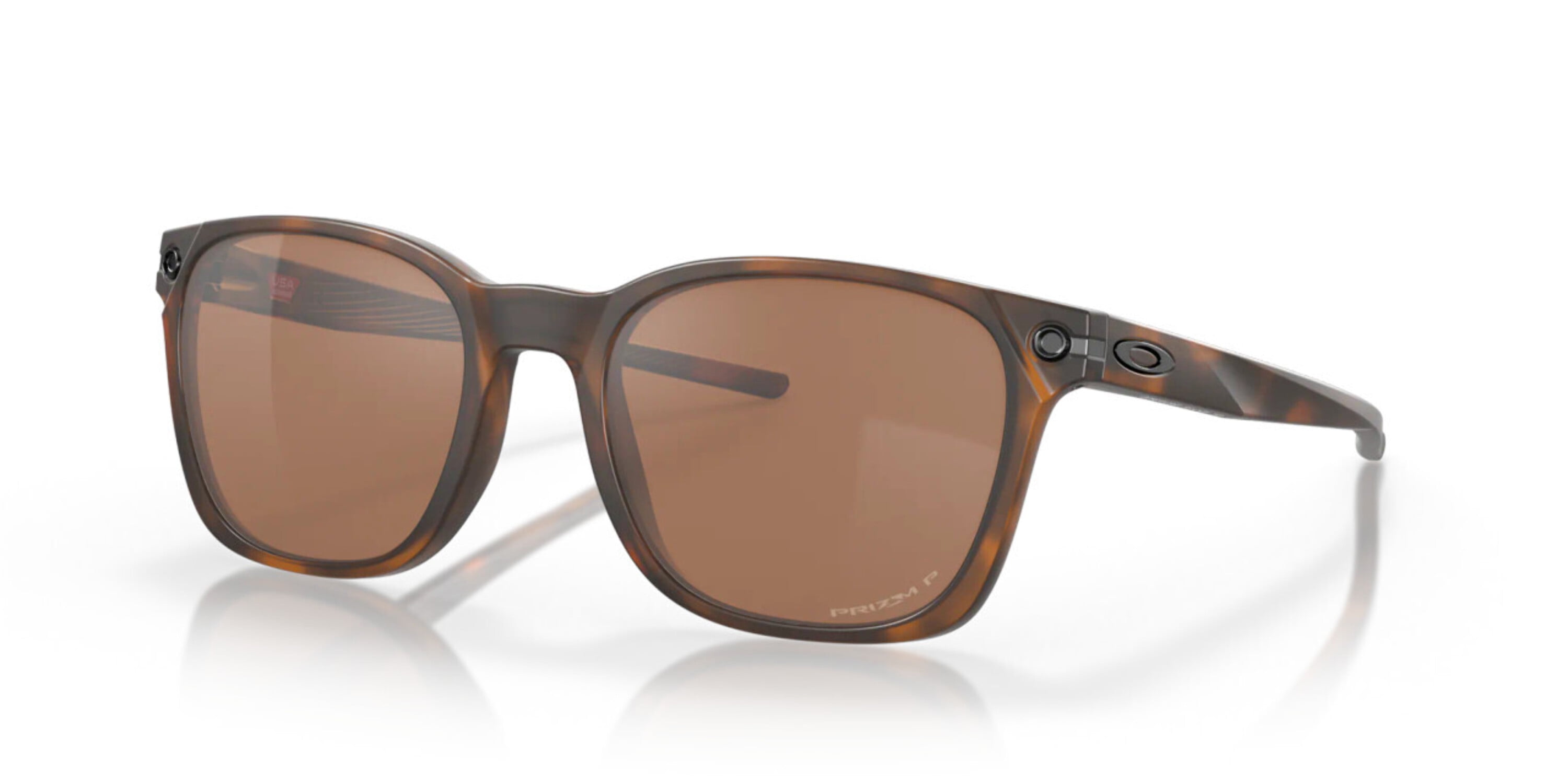 Oakley Sunglasses for Men - OO9018 Ojector Square Polarized Sunglasses with Oakley PRIZM Lenses - Matte Brown Tortoise/PRIZM Tungsten Polarized - Size 55