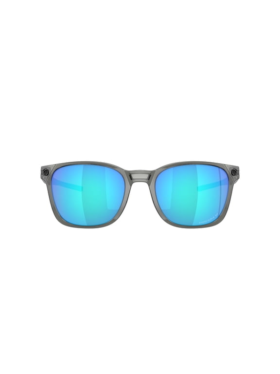 Sunglasses for Men - OO9018 Ojector Square Polarized Sunglasses with Oakley PRIZM Lenses - Grey Ink/PRIZM Sapphire Polarized - Size 55