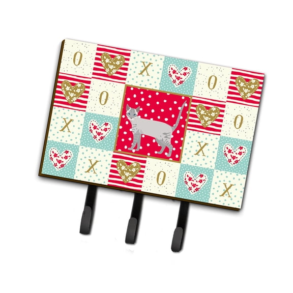 Ojos Azules Cat Love Leash or Key Holder Red