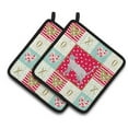 thumbnail image 1 of Ojos Azules Cat Love Pair of Pot Holders, 1 of 4