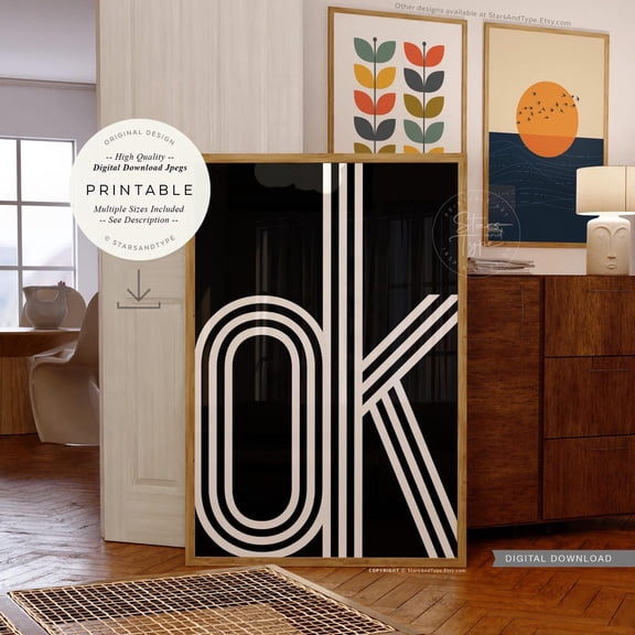 Ok Bold Typography Statement Unframed Paper Print