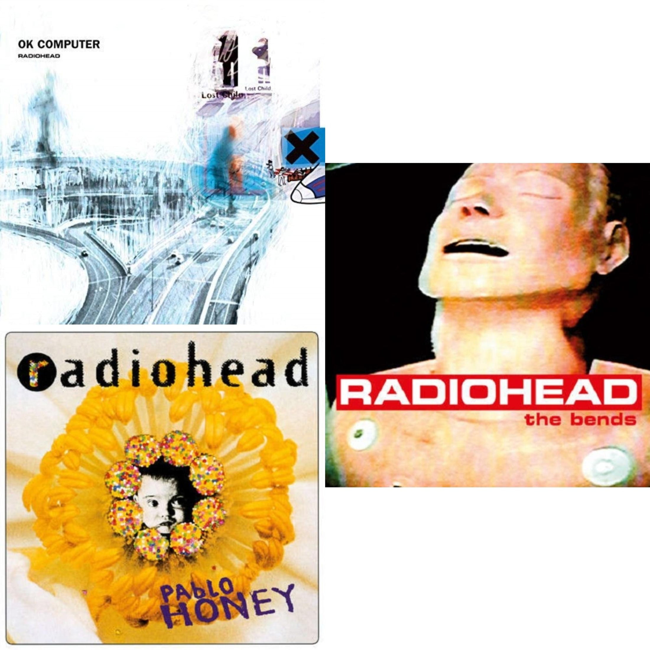 LP 4枚セット】Radiohead - Pablo Honey / Bends / Ok Computer / Kid 