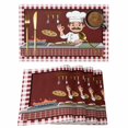 thumbnail image 1 of Ok Gourmet Cooking Placemats Set of 4, Funny Chef Kitchen Knife Fork Red Plaid Placemats for Dining Table, Place Mats for Kitchen Tabletop, Waterproof Wipeable Dining Table Mats Set, 1 of 9