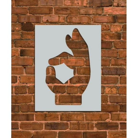 Ok Hand Stencil