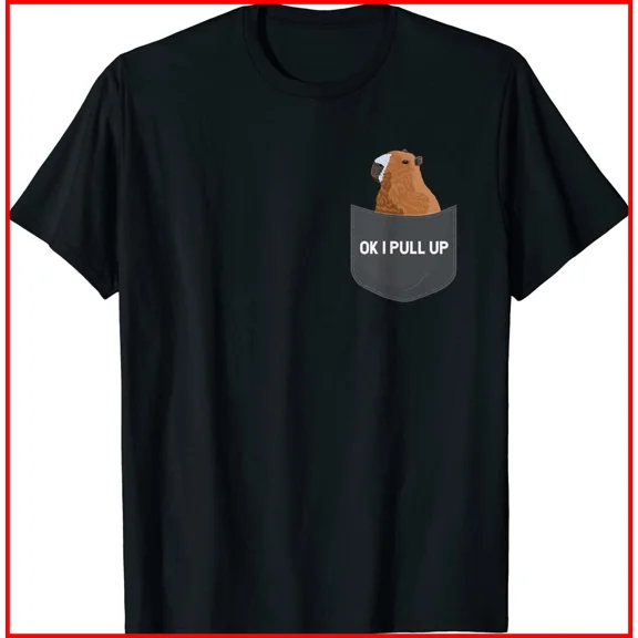 Ok I Pull Up Animal Meme Funny Rodent Graphic Unisex T-Shirt S-5XL
