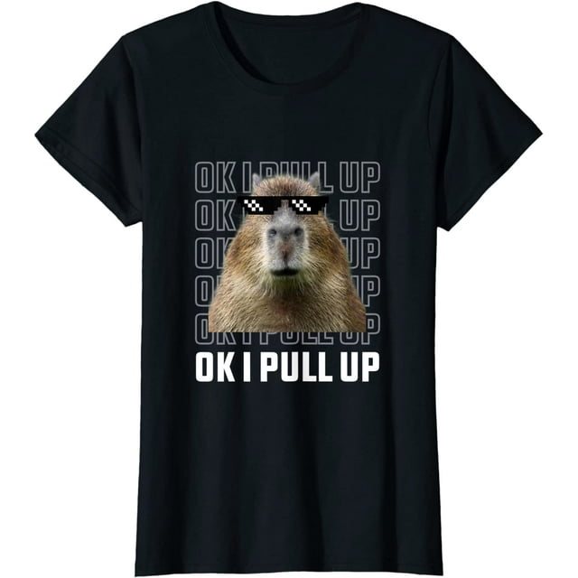 Ok I Pull Up Capybara Fun T-Shirt