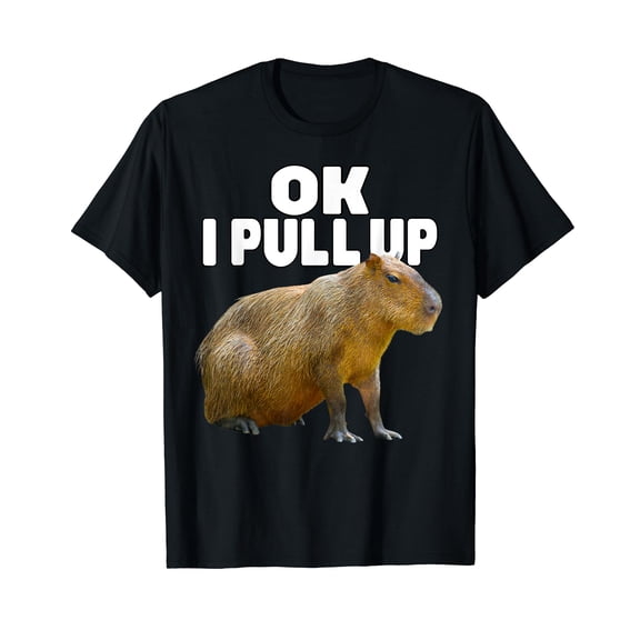 Ok I Pull Up Capybara Funny Capybara Lover Dank Meme T-Shirt