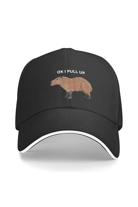 Ok I Pull Up Print Baseball Cap Adjustable Strap for Running Workouts and Outdoor Activities All Seasons,Adult One Size Fits All