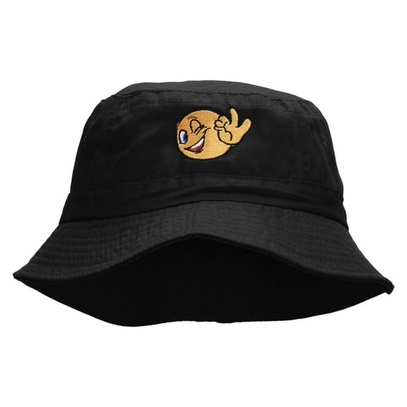 Ok Icon Embroidered Bucket Hat - Black OSFM