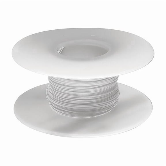 Spooled Wrapping Wire, 26 AWG, White, Kynar(R), 100 ft R26W-0100