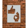 thumbnail image 1 of Ok & Thumbs Up Hand Stencil, 1 of 2