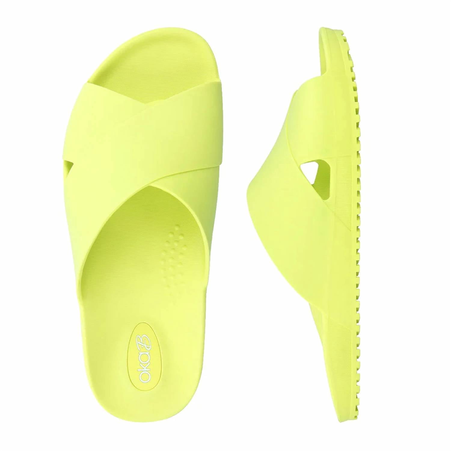 Oka-B Women's Twiggy Slide Sandals - Comfortable Bow Slides With Arch Support