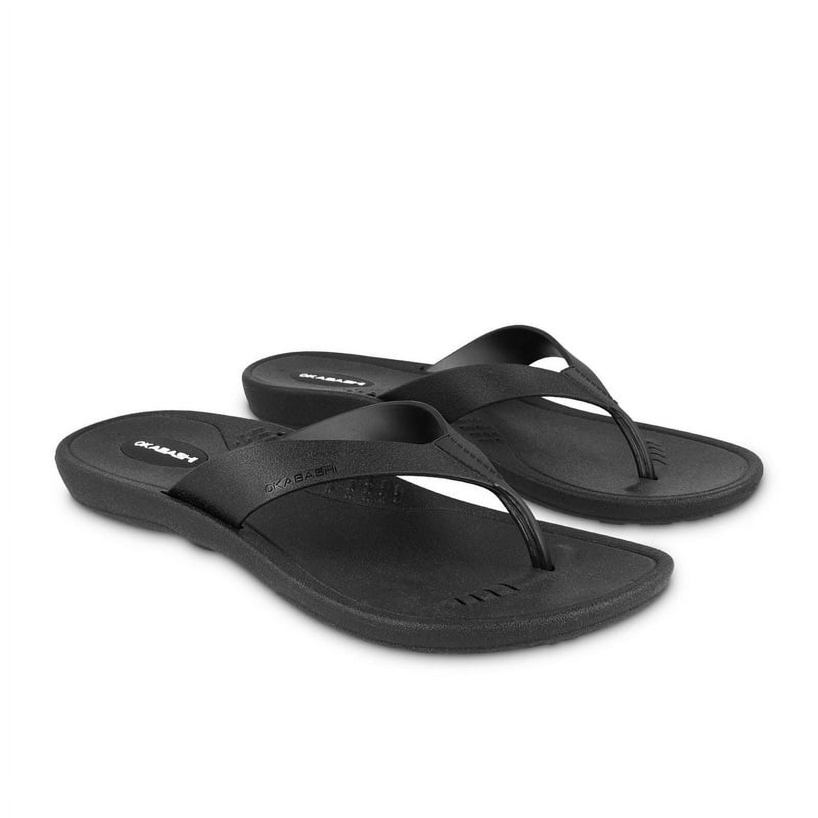 OKABASHI Breeze Women's Flip Flops, Black, Comfortable OKABASHI Breeze Women's Flip Flops, Black, Comfortable