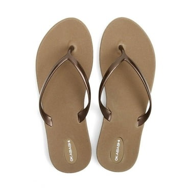 Okabashi Flip Flops Shoreline Toffee/Copper, Size 7 S-27172CP-LP