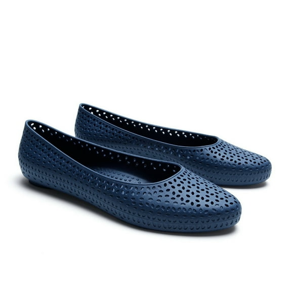 Okabashi Samantha Women's Ballet Flats-Navy-8