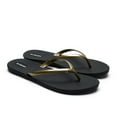 thumbnail image 1 of Okabashi Shoreline Slim Women's Flip Flops-Black/Gold-9, 1 of 9