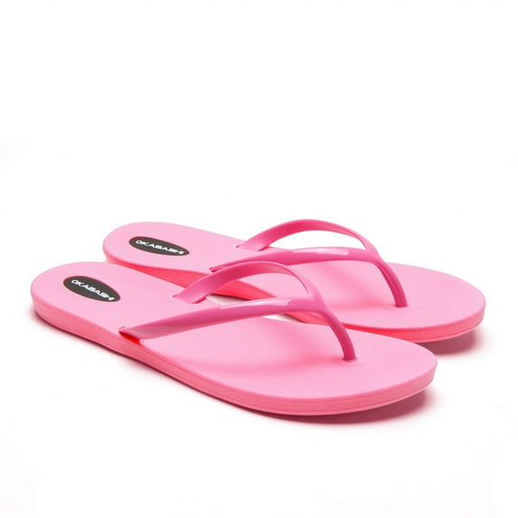 Okabashi Shoreline Slim Women's Flip Flops-Electric Pink/Electric Pink-9