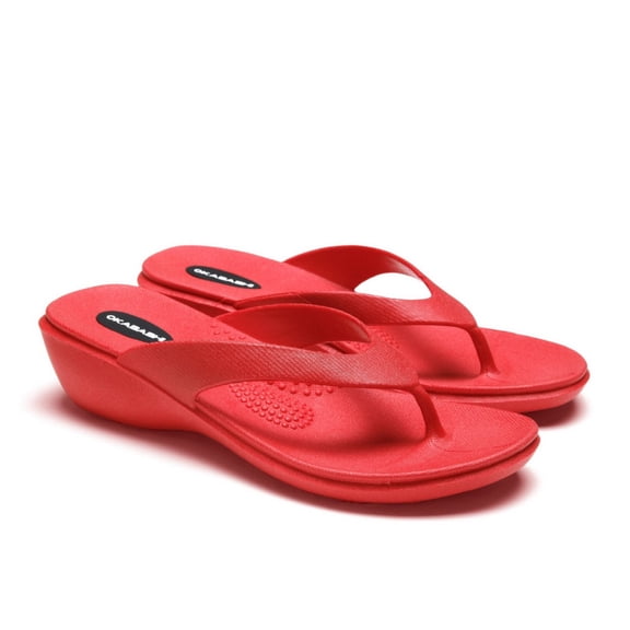 Okabashi Splash Women's Flip Flops-Cherry-S