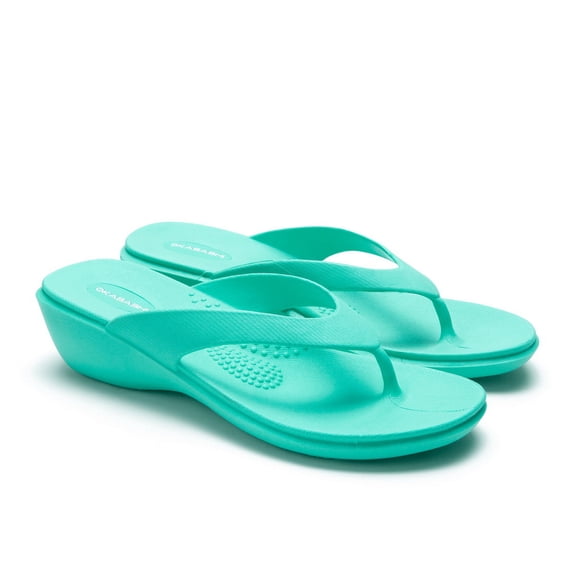 Okabashi Splash Women's Flip Flops-Sea Glass-M